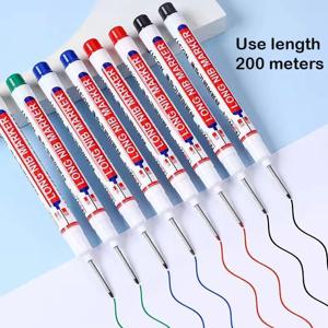5 개/대 20mm 깊은 구멍 긴 펜촉 헤드 마커 금속 천공 펜 방수 욕실 목공 장식 다목적