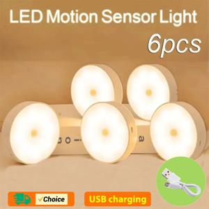 모션 센서 LED 밤 빛 부엌 캐비닛 옷장 램프 계단에 대 한 USB 충전식 밤 램프 무선 LED 옷장 빛