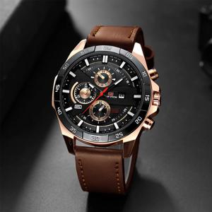 탑 남성 시계 스포츠 스타일 46mm 대형 가죽 레이싱 스타일 캐주얼 패션 오리지널 블랙 로즈 골드 캘린더 쿼츠 시계 Relogio