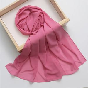 2025 봄 라마단 이슬람 쉬폰 Hijabs 여성용 일반 색상 Headscarf 긴 목도리 스카프 여성 숙녀 이슬람 Hijabs New