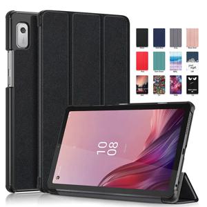 레노버 탭 M9 2023 케이스 TB310FU TB310XC 9.0 인치 PU 가죽 마그네틱 삼중 스탠드 Funda Coque + 필름 + 펜용 새 태블릿 커버