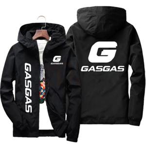 오토바이 GasGas 봄과 가을 남성 후드 코트 재킷 캐주얼 분위기 거리 의류 낚시 2024