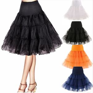 푹신한 짧은 Organza 할로윈 여성 Crinoline 빈티지 신부의 페티코트 결혼식 저녁 코스프레 언더 셔츠 로커 빌리 투투