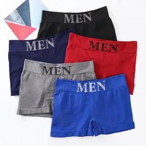 남자 팬티 편지 인쇄 속옷 Boxershorts 남자 소프트 복서 반바지 2022 통기성 남성 탄성 속옷