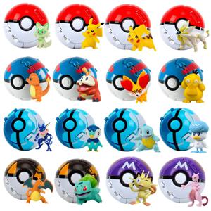 Pokeball 포켓몬 입상 엘프 공 애니메이션 피규어 만화 피카추 리자몽 포켓 몬스터 애완 동물 애니메이션 액션 모델 장난감 키즈 선물