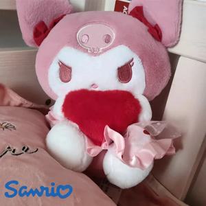 Kawaii Anime Sanrioed 헬로 키티 Kuromi Cinnamoroll 봉제 인형 방 장식품 베개 장난감 소녀 어린이 생일 발렌타인 선물