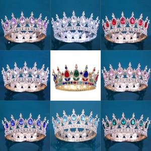 바로크 크리스탈 티아라와 크라운 라인 석 댄스 파티 Diadem 머리띠 크라운 신부 웨딩 헤어 액세서리 쥬얼리 크라운 티아라 선물