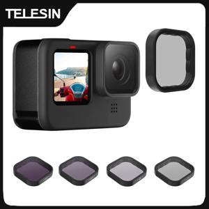 TELESIN ND8 ND16 ND32 CPL 렌즈 필터 세트 GoPro 12 Hero 12 11 11 9 블랙 액션 카메라 ND CPL 렌즈 용 알루미늄 합금 프레임