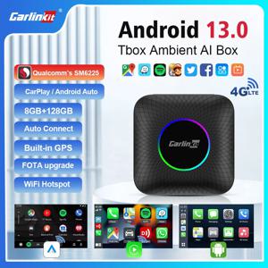 CarlinKit CarPlay Ai Box 안드로이드 13 SM6225 Netflix 스마트 TV 박스용 8 코어 8G+128G TF를 통한 무선 CarPlay 안드로이드 자동 512GB