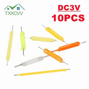 COB LED 필라멘트 에디슨 전구 램프 부품, 백열등 다이오드 액세서리, 여러 가지 빛깔의 휴일 조명, DC 3V, 68mm, 54mm, 10 개