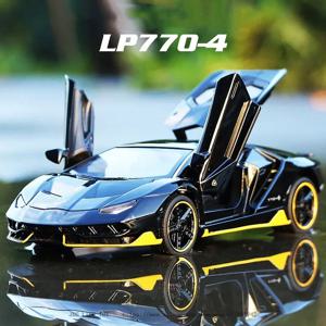 1:32 람보르기니 LP770 750 합금 스포츠카 모델 다이캐스트 및 장난감 차량 사운드 라이트 슈퍼 레이싱 리프팅 테일 풀 자동차 장난감