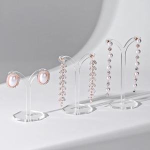 1pc 아크릴 클리어 귀걸이 디스플레이 홀더 아크릴 쥬얼리 디스플레이 스탠드 홀더 Y 모양 스터드 귀걸이 드롭 귀걸이 쇼케이스