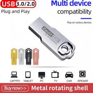 금속 플래시 USB 드라이브 64G/32G/128GB 대용량 빠른 읽기 펜 드라이브 USB 메모리 스틱 방수 플래시 USB 무료 키 Pendrive