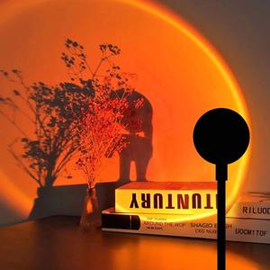RnnTuu Led USB 일몰 램프 프로젝터 홈 장식 야간 조명 휴대용 무드 라이트 거실 벽 사진 네온 불빛