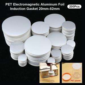 도장 캡 라이닝 탬퍼 방지 PET 전자기 알루미늄 호일 유도 개스킷, 화장품 항아리 병 냄비용, 20mm-82mm, 200 개