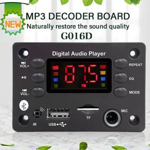 자동차 오디오 마이크 USB TF FM 라디오 Mp3 음악 플레이어 스피커 DC 5V 12V 블루투스 5.0 MP3 WMA WAV APE 디코더 보드 핸즈프리