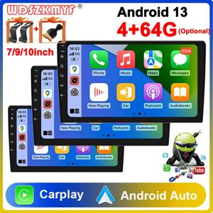 Android13 7 9 10 인치 자동차 라디오 GPS 2 din 라디오 스테레오 수신기 플레이어 64G 멀티미디어 플레이어 무선 CarPlay 안드로이드 자동 선물