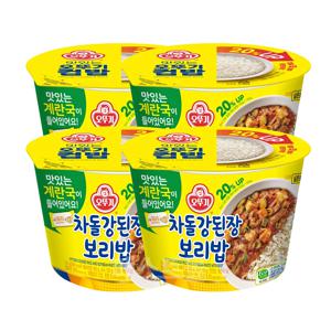 오뚜기컵밥 차돌강된장 보리밥 315g 4개