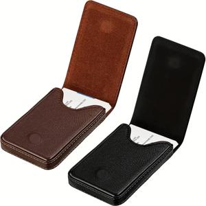 명함 지갑, 수직 버전 PU 가죽 명함 케이스 포켓 자기 차단 기능이 있는 명함 지갑