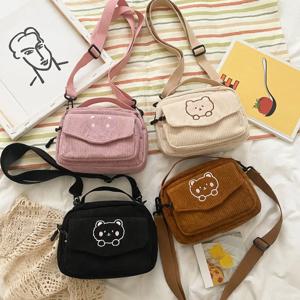 귀여운 소녀 캔버스 가방 Ins 작은 Crossbody 가방 여성 학생 솔리드 컬러 간단한 조절 가능한 스트랩 숄더 백 매일 여성 가방