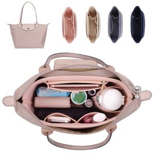 펠트 삽입 가방은 Longchamp 핸드백 라이너 가방에 적합 펠트 천 메이크업 가방 지원 여행 휴대용 삽입 지갑 주최자