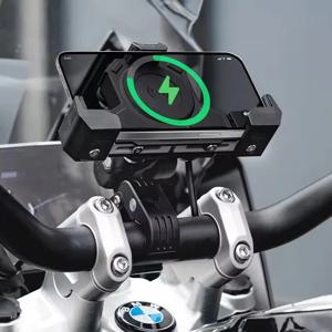 MOTOWOLF 오토바이 야외 충격 흡수 휴대 전화 홀더 삼각형 고정 홀더 무선 충전 탐색 홀더