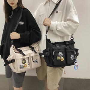 숄더백, 남성용 가방, 새로운 트렌디 브랜드, 캐주얼 패션 크로스백, 편리하고 심플하며 활용도가 높은 학생용 카고 백팩