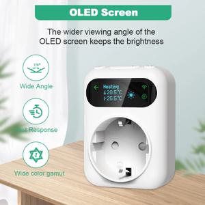 WiFi 소켓 온도 조절기 Tuya 스마트 콘센트 플러그 스마트 Wifi 소켓 컨트롤러 온도 컨트롤러 Alexa Google 홈으로 가열