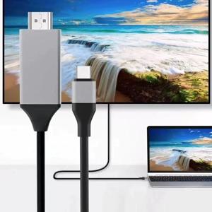 Usb C-Hdmi 호환 4k/30hz 비디오 케이블 1080p 유형 C 3.1 Hdtv 코드 Macbook Pro Chromebook Pixel과 동일한 화면