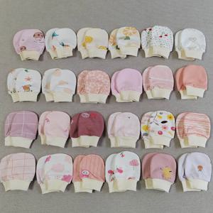 5 쌍 아기 장갑 신생아 아기 세트에 대 한 스크래치 장갑 없음 코 튼 0-3 개월 소년 소녀에 대 한 남여 신생아 손 장갑