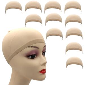 2pcs 탑 스타킹 가발 모자 머리 그물 직조 머리 가발 그물 블랙/브라운/스킨/베이지 스트레치 메쉬 가발 모자 가발 무료 크기 만들기위한