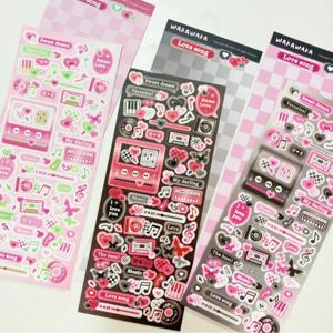 스크랩북 음악 장식 스티커 한국어 DIY 전화 수하물 오토바이 노트북 플레이크 아이돌 카드 데코 스티커