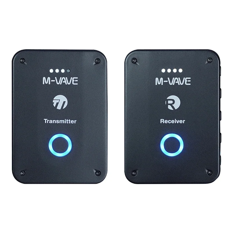 M-vave WP-9 무선 이어폰 모니터 볼륨 지원 기능이 있는 2.4G 충전식 송신기 수신기 스테레오 모노 음소거 기능