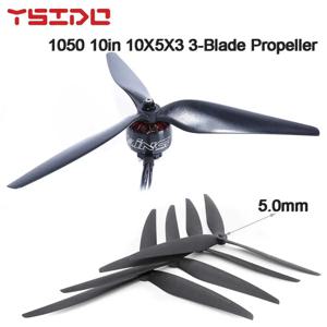 멀티로터용 유리 나일론 섬유 프로펠러, 10 인치 FPV Cinelifter MarcoQuad, 2 쌍 (2CW + 2CCW) RC 소품 1050, 10 인치 10x5 X3 3 날, 5.0mm