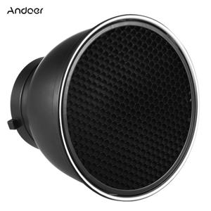 Andoer 7인치 표준 반사판 디퓨저 램프 갓 접시 60개 포함 °   Bowens Mount Studio 스트로브 플래시 라이트 스피드라이트용 허니컴 그리드
