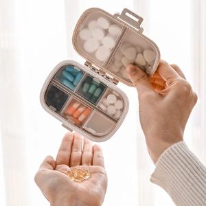 8 그리드 미니 알약 케이스 플라스틱 여행 의학 상자 귀여운 작은 정제 알약 보관 주최자 상자 홀더 컨테이너 디스펜서 케이스