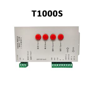 SD 카드 RGBIC LED 픽셀 컨트롤러 T1000S DC5V-24V WS2801 WS2811 WS2812B TM1803 LED 스트립 매트릭스 2048 픽셀 프로그램 컨트롤러