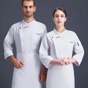 짧은 소매 주방 레스토랑 요리사 요리사 Jaket 셔츠 품질 요리사 웨이터 유니폼 통기성 이발사 스시 의상 요리사 코트