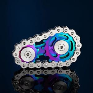 금속 핸드 스피너 체인 기어 금속 Fidget Spinner 성인 EDC Fidget 장난감 초점 ADHD 도구 사무실 스트레스 릴리프 장난감