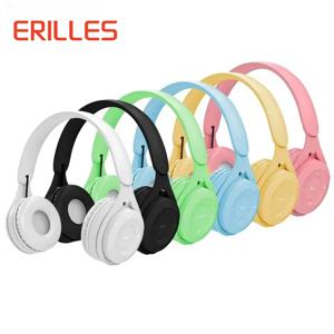 Y08 마카롱 무선 블루투스 헤드폰 (마이크 포함) 유선 이어폰 게임용 헤드셋 게이머 Mp3 플레이어 선택 어린이 선물