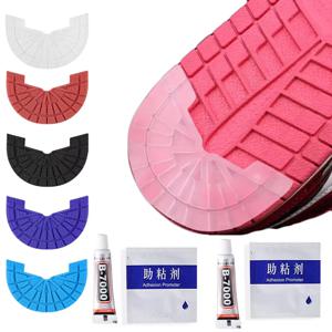 운동화 용 1 쌍 내마모성 Outsole 신발 보호대 남성용 신발 수리 Anti-Slip 자체 접착 고무 단독 스포츠 신발 패치
