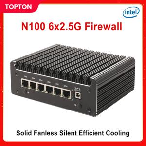 인텔 N100 방화벽 소프트 라우터, 팬리스 미니 PC 컴퓨터, 솔리드 DDR4 NVMe 1 * COM C타입 pfSense OPNsense ESXi, 6 Lans i226-V, 2.5G