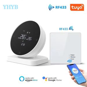 YHYB R7 가스 보일러 온수기 용 무선 일대일 지능형 온도 조절기 LCD 터치 스크린 WiFi 온도 컨트롤러