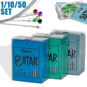 10/50 Set Orphee 일렉트릭 기타 현 세트 RX 시리즈 육각형 탄소강 6 현 일렉트릭 기타 액세서리 초보자