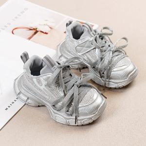 여아용 2024 어린이 운동화, 부드럽고 편안한 캐주얼, 미끄럼 방지, 달콤한 나비 넥타이, 스포츠 신발, 한국 스타일, 가을, 신상 패션
