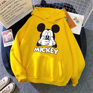 카와이 90s 미니 디즈니 까마귀 자르기 탑 미키 마우스 여성 후드 티 스웨터 키즈 소년 소녀 하라주쿠 streetwear 옷