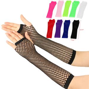 1 쌍 여자 긴 Fishnet 그물 장갑 핑거리스 메쉬 장갑 펑크 록 멋진 나이트 클럽 파티 팔 따뜻한 장갑 섹시한 장갑
