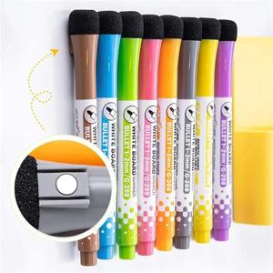 Gxin G-208 8Pcs 지우개 마커 세트 색 자석 화이트 보드 잉크 펜 학교 교사 자원을 어린이 낙서 그리기