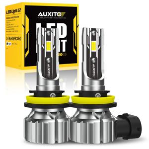 AUXITO 2Pcs H8 H11 LED 전구 안개 조명 자동차 헤드 라이트 H16JP HB4 9006 9005 HB3 LED 램프 DRL 운전 라이트 6500K 흰색 12V 신규