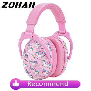 ZOHAN 어린이 귀 보호 귀마개 안전 청력 귀마개 유니콘 소음 감소 헤드폰 어린이 보호 귀 덮개